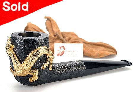 Alfred Dunhill Dragon Pipe Shell Briar 750er Gold